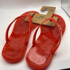 Coach Red Flip Flops News